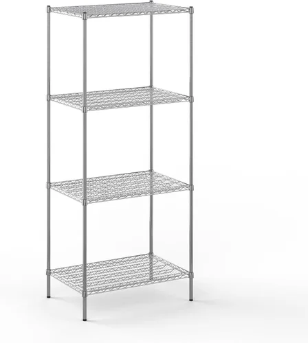 Miniatura 7 de Kit de estantería de alambre cromado de 4 niveles de 24 pulgadas de profundidad x 36 pulgadas de ancho x 86 pulgadas de alto Unidad de estante