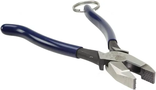 Miniatura 5 de Klein Tools D213-9STT Alicates para trabajadores de hierro con mandíbulas moleteadas resistentes, cuchillos endurecidos por inducción y un anillo