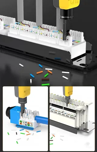Miniatura 7 de Gaobige Kit de herramientas de red, Cat6 Cat5e Cat5 Herramienta de prensado RJ45 Kit de herramientas de crimpado, Pass Through rj45 Crimper, Wire