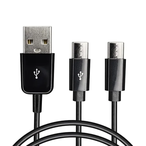 Miniatura 9 de CERRXIAN Cable de carga divisor USB tipo C, cable de carga múltiple 2 en 1 de 1 pies, USB A a 2 USB tipo C Y Splitter Data Snyc cable