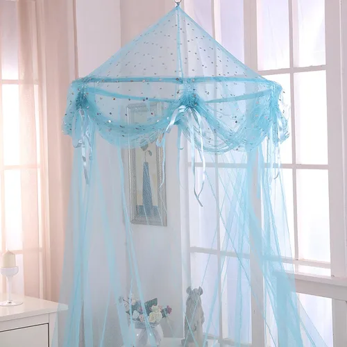 Miniatura 2 de Cotton Loft Buttons and Bows - Toldo de cama plegable para niños, tamaño único, color azul Rosa