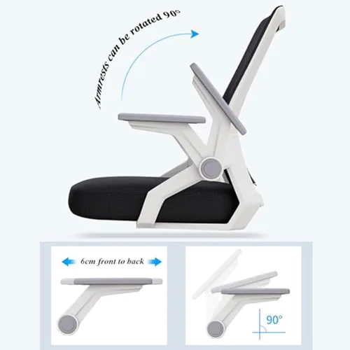 Miniatura 7 de Ergonomic Desk Office Chair with Adjustable Lumbar Support, High Back Mesh Computer Chair with Headrest and Flip-up Armrests Task Chair for Home
