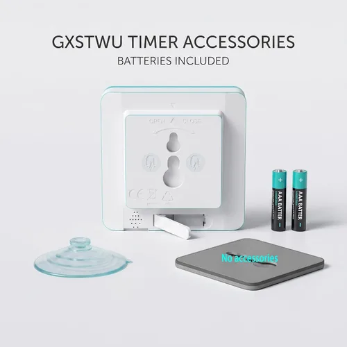 Miniatura 9 de Reloj de ducha digital, reloj temporizador de baño, resistente al agua para rociar agua, alarma de cuenta regresiva, temporizador de pantalla