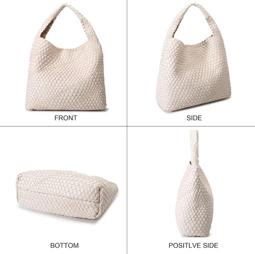 Miniatura 6 de Bolso tejido de moda para mujer, con asa superior, bolso de hombro suave de verano