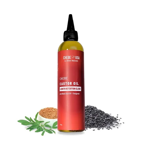 Aceite original para el crecimiento del cabello Chebe Castor (8 onzas), fabricado en Estados Unidos, cabello más largo y grueso con romero - Chebe
