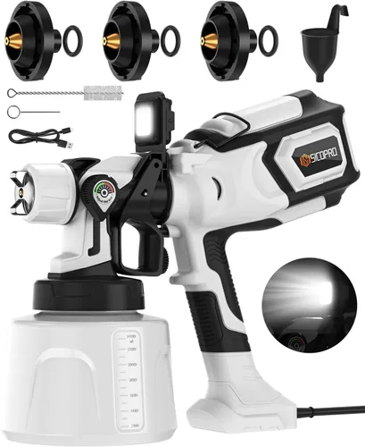 Miniatura 10 de Pulverizador de pintura, pulverizador de pintura para pintura de casas, césped y jardín, pistola de pintura en aerosol HVLP, pistola pulverizadora