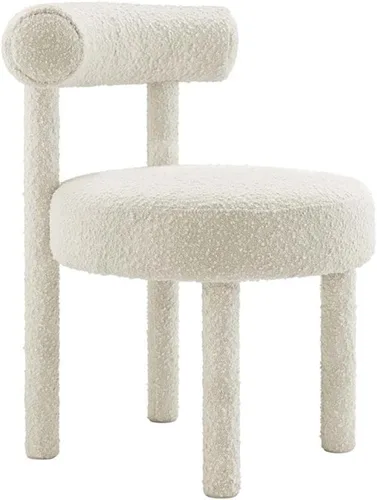 Miniatura 4 de Modway EEI-6705-IVO Toulouse Boucle - Juego de 2 sillas de comedor de tela, color marfil