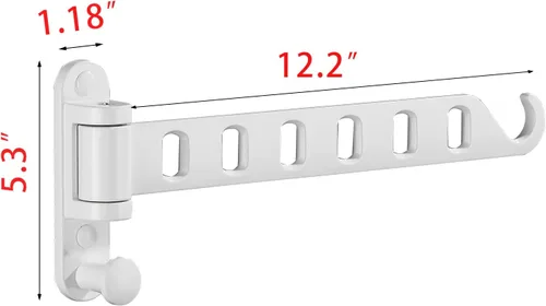 Miniatura 5 de JOOM Perchero de Ropa para Secar Montado en la Pared Perchero de Ropa Gris