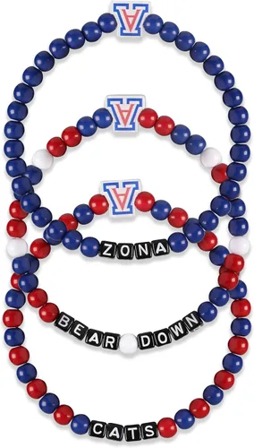 Miniatura 105 de FOCO NCAA unisex-adulto Paquete de 3 Pulseras de la Amistad con Cuentas con Logotipo de Equipo Universitario de la NCAA Oficialmente Licenciadas