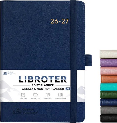 Miniatura 11 de Agenda 2026 - Planificador 2026, Planificador Semanal y Mensual 2026, Ene.2026 - Dic.2026, 5.7'' x 8.4'', Papel Grueso, Cubierta de Cuero