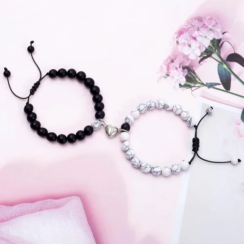 Miniatura 5 de Pulseras para parejas, para él y ella, regalos a juego, pulseras de joyería