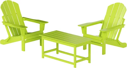 Miniatura 35 de WO Home Furniture - Juego de 3 sillas plegables para exteriores, mesa auxiliar, resistente a la intemperie y a los rayos UV, para césped, jardín