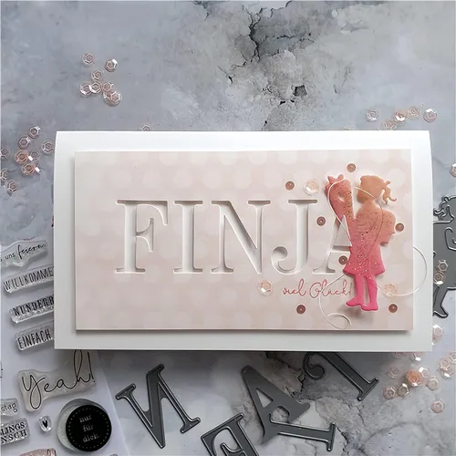 Miniatura 5 de Briartw Juego de 6 troqueles de corte de metal para niños y niñas, para manualidades, álbumes de recortes, plantillas en relieve, álbum, tarjetas
