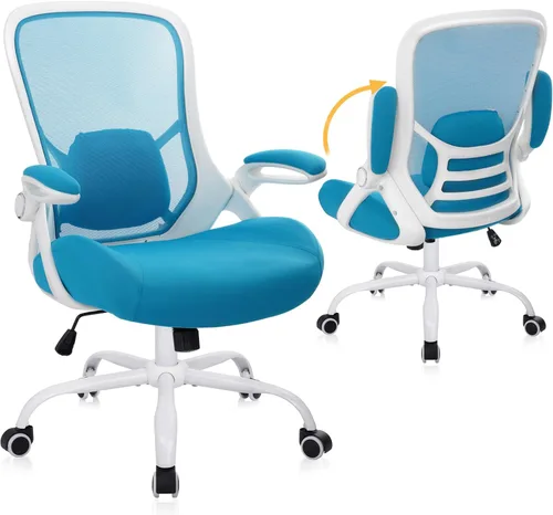HYLONE Silla de Oficina de Servicio Pesado de 400 libras, Silla de Escritorio Ergonómica con Asiento Engrosado de 5", Reposabrazos Ajustables, Marco