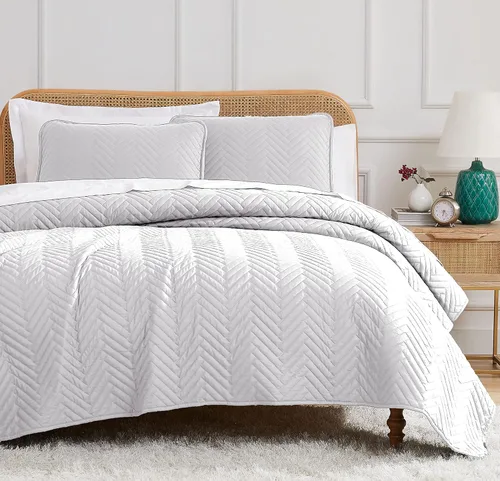 Miniatura 29 de Southshore Fine Living, Inc. Juego de colcha tamaño queen extragrande, colcha suave con dos fundas de almohada a juego