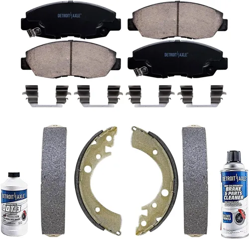 Miniatura 103 de Detroit Axle - Pastillas de freno traseras para Honda Odyssey 2011-2017 Pilot 2007-2013 MDX 2010-2013 ZDX 2010-2013 Pastillas de freno de cerámica