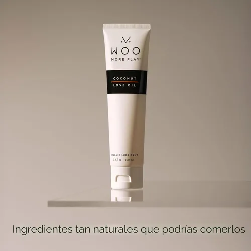 Miniatura 2 de Woo More Play Aceite de Amor de Coco Lubricante Personal de Aceite de Coco Orgánico para Hombres y Mujeres Ingredientes Naturales y Limpios Se