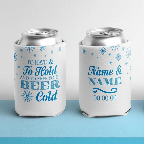 Miniatura 2 de VictoryStore Enfriadores de latas y bebidas: Boda de invierno personalizada para tener y sostener enfriadores de latas de boda (150)