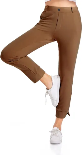 Miniatura 2 de HARTPOR Women's Golf Yoga Pants Stretchy with Belt Loop Slacks for Work Business with 3 Pockets