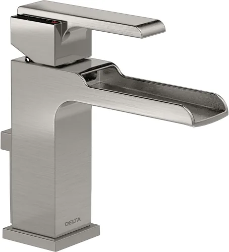 Miniatura 16 de Ara - Grifo de lavabo central de una sola manija con boquilla de canal y acabado de drenaje emergente: cromado