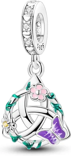 Miniatura 124 de LNQOBU Happy Life - Colgante para pulseras de abalorios, plata de ley 925 para mujer (con un espaciador de cuentas)