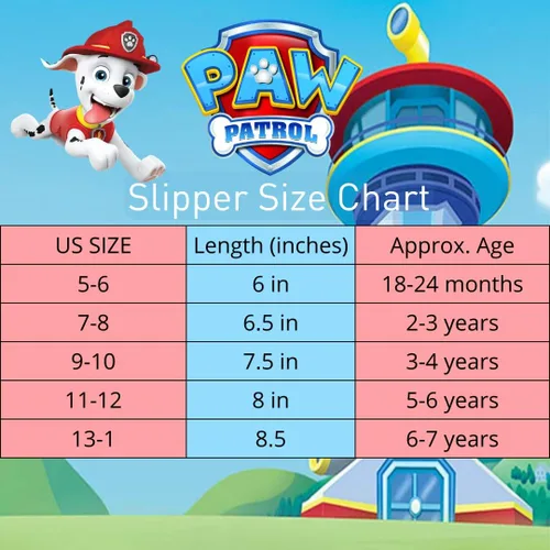 Miniatura 7 de Nickelodeon Paw Patrol and Sponge Bob Squarepants Zapatos de casa Chase y Marshall para niños pequeños Zapatillas de casa de felpa, ligeras