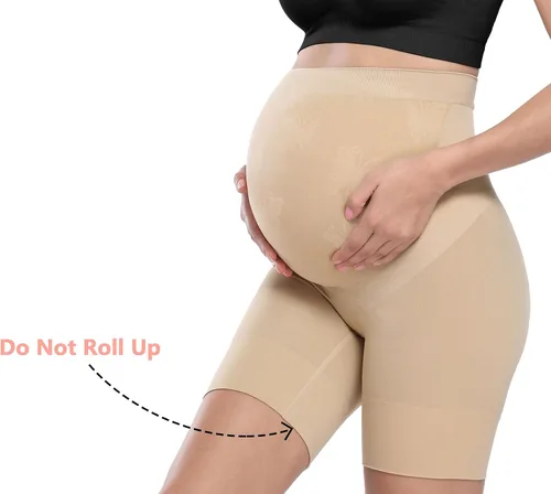 Miniatura 4 de Ropa moldeadora de maternidad de alta calidad "Baby Bump", ropa interior de embarazo de cintura alta a medio muslo que evita rozaduras, soporte