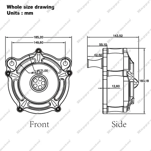 Miniatura 7 de Black Ops Filtro de entrada de turbina Filtro de lluvia para Harley 2008-2013 Flhrc Road King Classic Flhx Fltr Flht