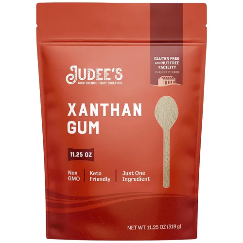 Judee's Gluten Free Polvo de goma xantana, versátil goma xantana para hornear, agente de textura apto para dieta cetogénica, salsas y aderezos