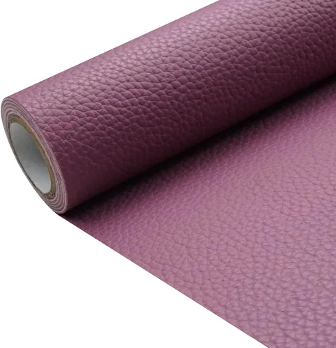 Miniatura 12 de Tela de cuero de imitación de textura litchi azul bebé PU 11.8x53.14 pulgadas (30x135 cm) de 1.13 mm de espesor para tapicería, manualidades
