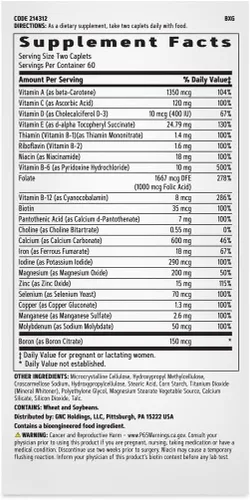 Miniatura 2 de GNC Fórmula multivitamínica prenatal para mujer con hierro, apoya el embarazo y el desarrollo saludable del bebé, nutrientes esenciales, ácido