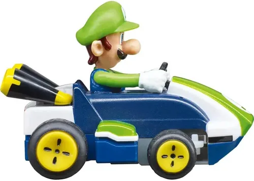Miniatura 2 de Carrera RC Nintendo Mario Kart Mini coche de juguete de control remoto coleccionable de 2.4 GHz - Luigi