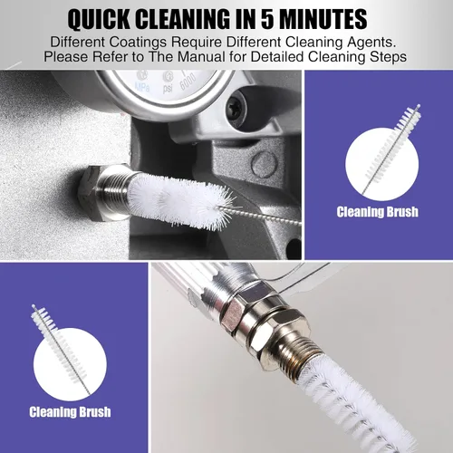 Miniatura 7 de 490 Pulverizador de Pintura Sin Aire, Pulverizador de Pintura de 0.60GPM para Interior del Hogar 3300psi 1300W Pulverizador Sin Aire de Alta