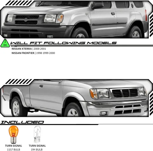 Miniatura 5 de EPIC LIGHTING Reemplazo del conjunto de luces de señal halógenas estilo OE para NISSAN 98-00 FRONTIER 00-01 XTERRA - Par