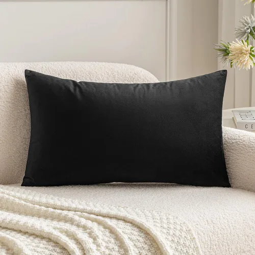Miniatura 38 de MIULEE Funda de Almohada de Terciopelo Suave de Lujo Decorativa Funda de Cojín Decorativo Rectangular Individual para Sofá, Sillón, Dormitorio, Beige