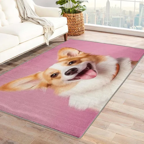 Miniatura 8 de Corgi - Alfombra de 2 x 3 pies, bonita alfombra de área para perros, alfombras para cachorros, para entrada, sala de estar, dormitorio, alfombra