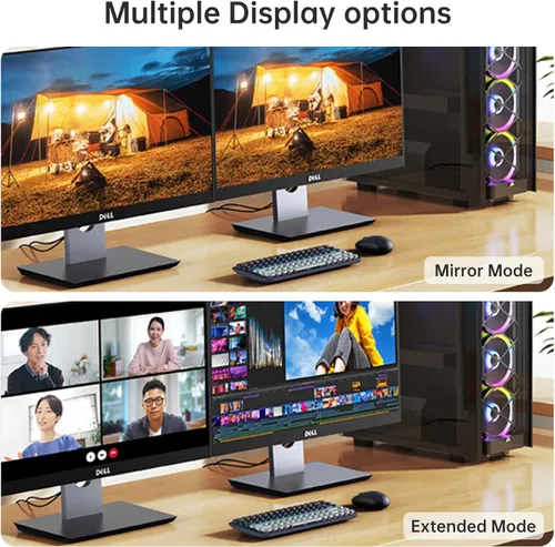 Miniatura 3 de Adaptador USB C a DisplayPort 1.4 8K @60Hz, Thunderbolt 4/3 a DisplayPort Convertidor Compatible con iPhone 16/15, Galaxy S25, MacBook Pro/Air, iPad