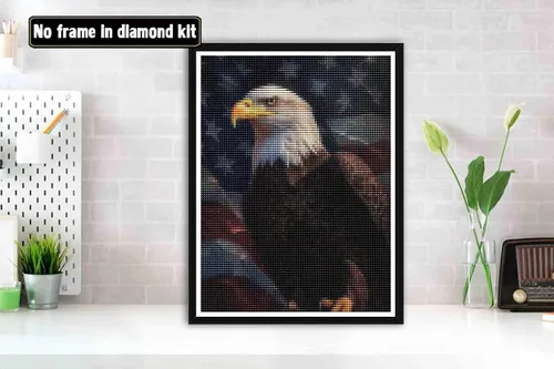Miniatura 2 de Bimkole Kits de pintura de diamantes 5D Animales de águila, taladro completo DIY Rhinestone bordado Set de pintura con diamantes Kits de arte por