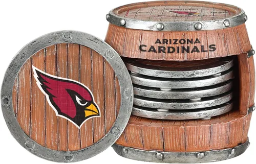 Miniatura 26 de FOCO NFL Team Logo 5-Pack Barrel Beverage Drink Coaster Set