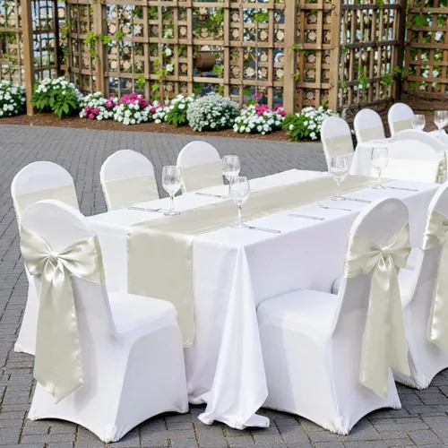 Miniatura 241 de mds - Lote de 10 lazos de satén para sillas de boda y eventos, para decoración de fiestas, 30 colores, Satin, 10 Verde oliva