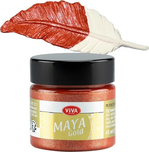 Miniatura 26 de Viva Decor Maya Gold (verde manzana) 1.52 onzas líquidas - Pintura acrílica metálica brillante para trabajos creativos en madera, vidrio