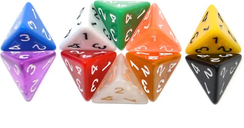 Miniatura 2 de SmartDealsPro Paquete de 10 dados poliédricos multicolor D4 D6 D8 D10 D12 para juegos de mesa Dungeons and Dragons DND RPG MTG