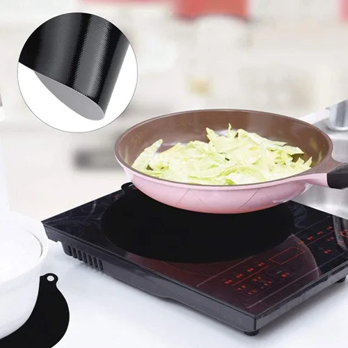 Miniatura 6 de 4 alfombrillas antideslizantes para inducción eléctrica, protector de placa de cocina de silicona reutilizable, resistente a altas temperaturas
