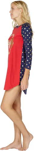 Miniatura 2 de INTIMO Wonder Woman - Vestido de noche raglán con logotipo circular, Rojo