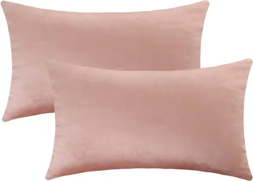 Miniatura 8 de Jeneoo Cómodas fundas de almohada de terciopelo suaves y gruesas para niños, para sofá, fundas de cojín decorativas sólidas cuadradas para Lavanda