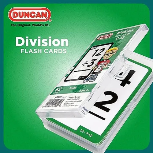 Miniatura 2 de Duncan - Tarjetas para practicar la división, verde y blanco, (3704FC)