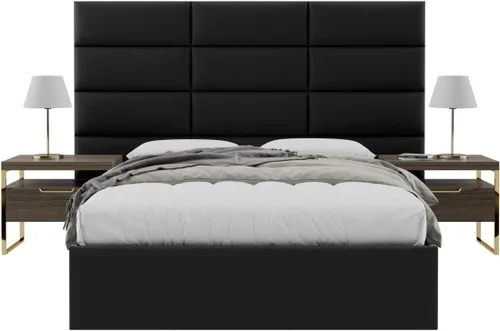 Miniatura 45 de Vänt - Paneles tapizados de cabecera para montar en la pared, diseño Isabelle, 60 x 23 pulgadas, configuración de 4 paneles individuales, Cuero