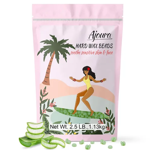 Miniatura 13 de Ajoura Frijoles de cera de rosa dura de 1 libra para depilación de cuerpo completo – Bikini, cara, cejas, espalda, pecho, piernas, axila, labio Rojo