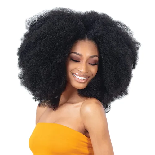 Shake N GO Freetress - Trenza sintética de ganchillo 3 veces pre-FLUFFED – POPPIN Twist de 20 pulgadas (1B negro apagado), 1 paquete