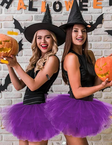 Miniatura 7 de Tutús para mujeres, faldas de tul tutú para adultos, disfraces para mujeres, 5 capas, faldas tutú para niñas, adolescentes, Halloween, ballet